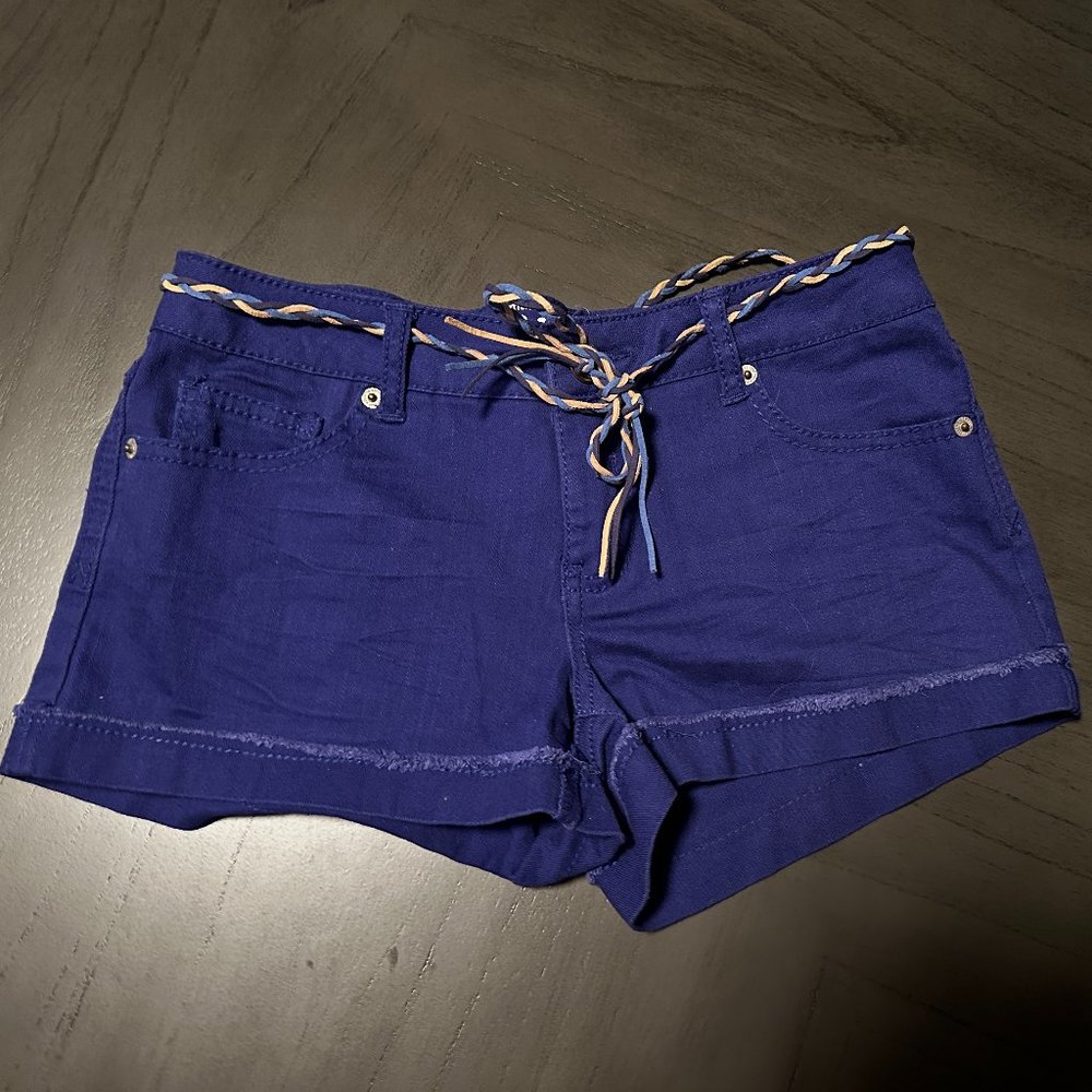 NWOT Blue Massimo Shorts with Braided Belt